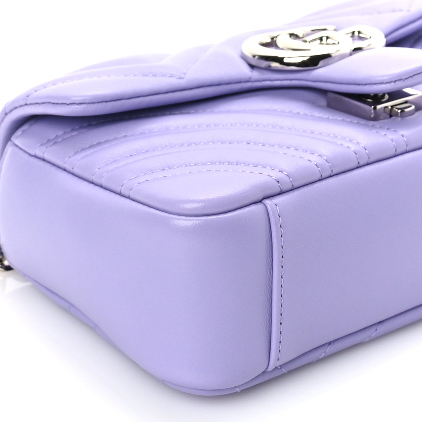 Lambskin Matelasse Small GG Marmont Shoulder Bag Lilac