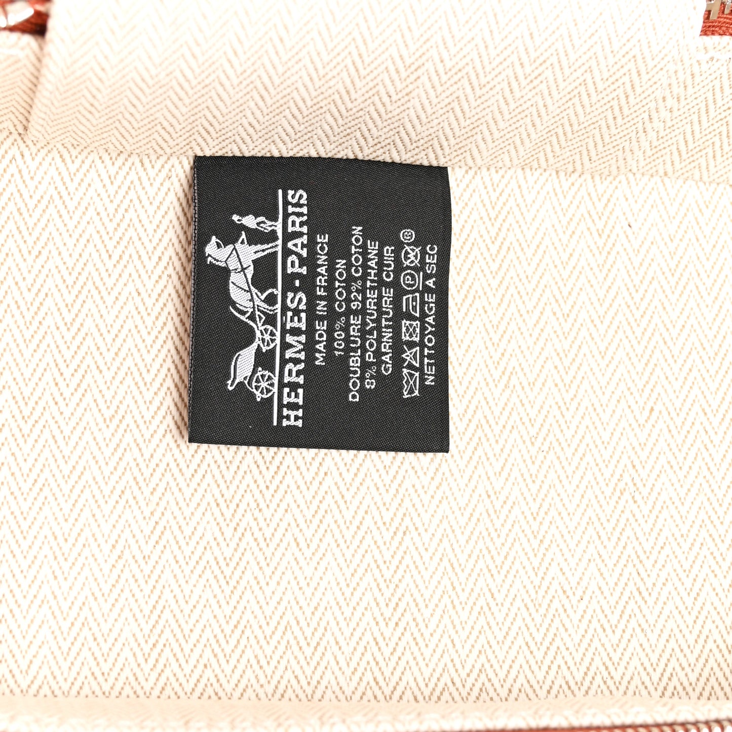 Cotton H Canvas Lambskin Escale Case Cognac