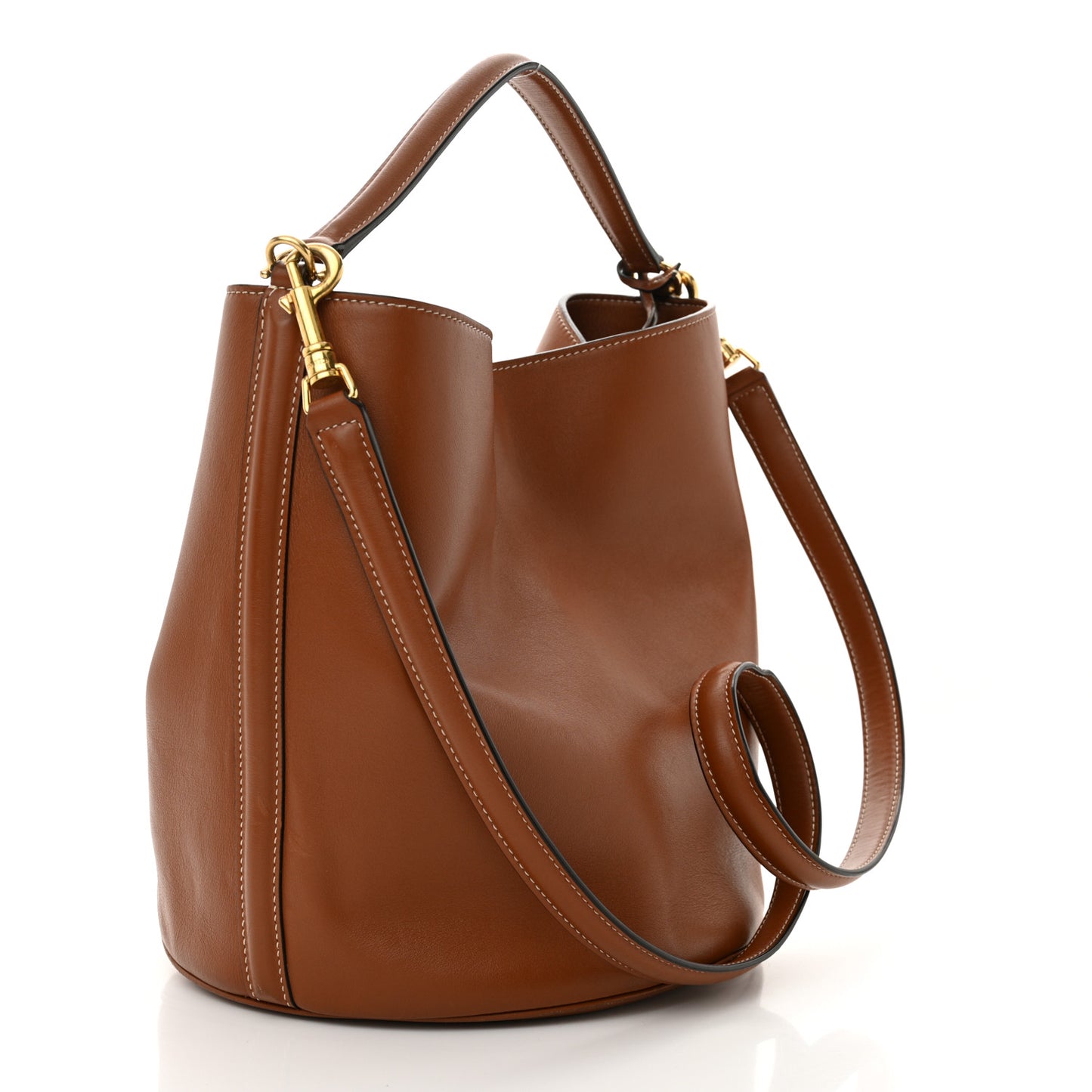 Smooth Calfskin Bucket 16 Bag Tan