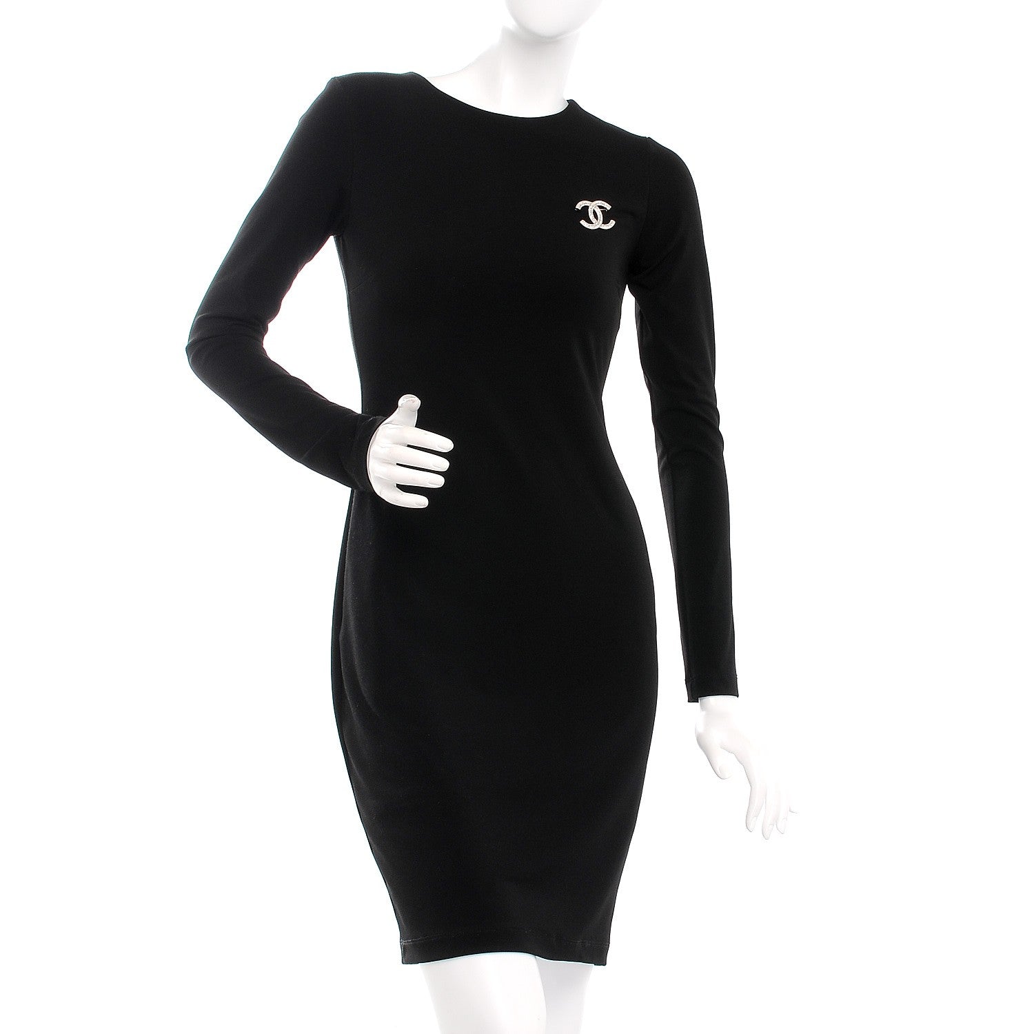 Chanel Crystal Large CC Brooch Gold 2 of 5