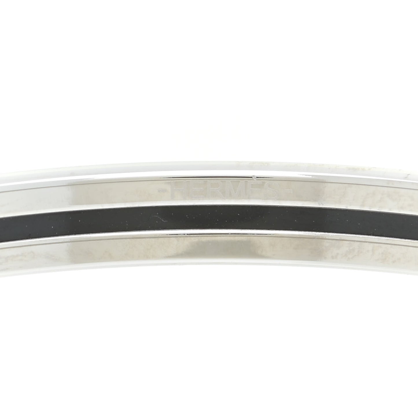 Enamel Printed Extra Narrow Bracelet 62 White