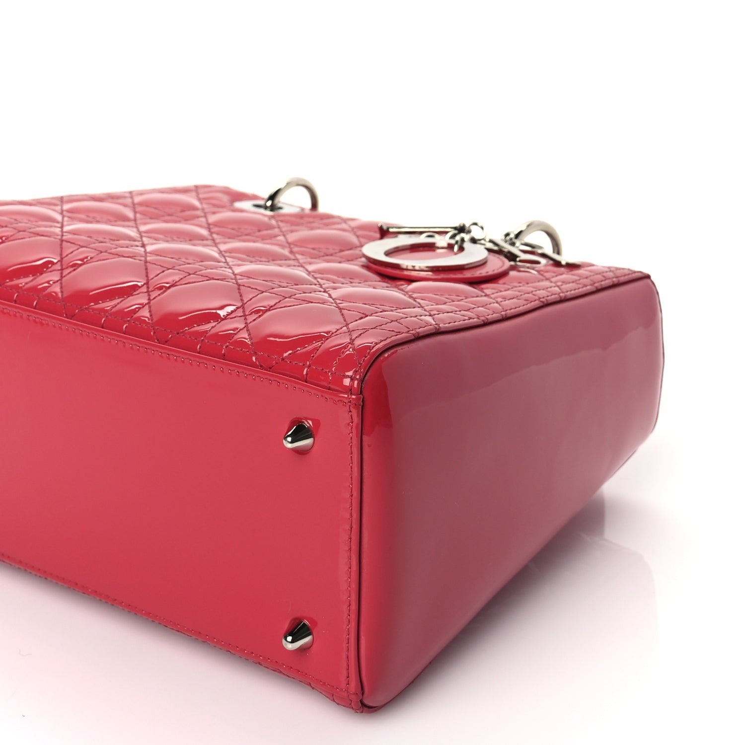 Christian Dior Patent Cannage Medium Lady Dior Fuchsia 8 of 8