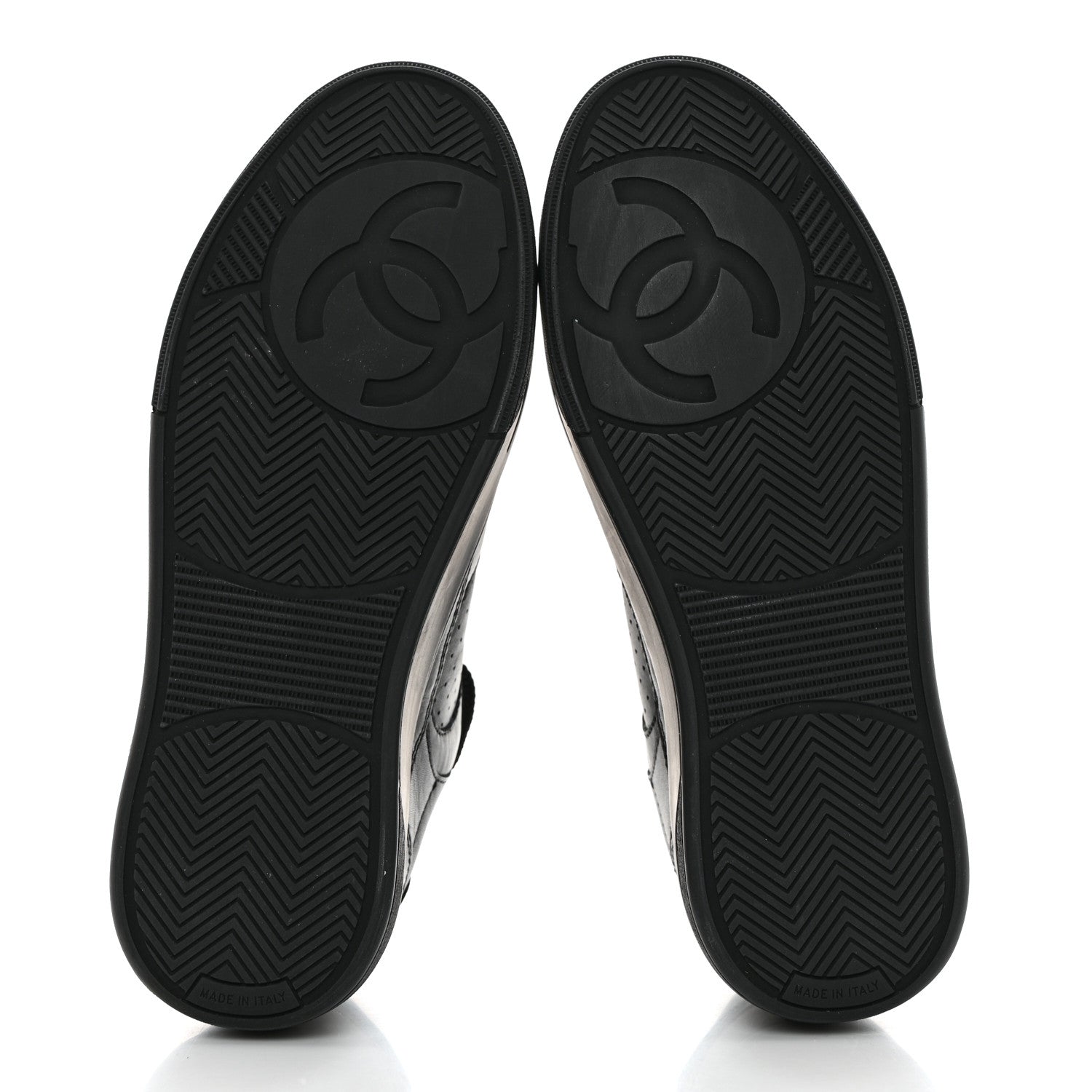 Chanel Calfskin CC Womens Sneakers 35 Black 5 of 10