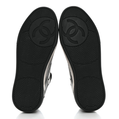 Chanel Calfskin CC Womens Sneakers 35 Black 5 of 10