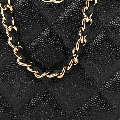 Chanel Caviar Quilted Round Clutch With Chain Black 7 of 9