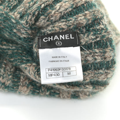 Chanel Cashmere CC Beanie Hat Blue 5 of 7