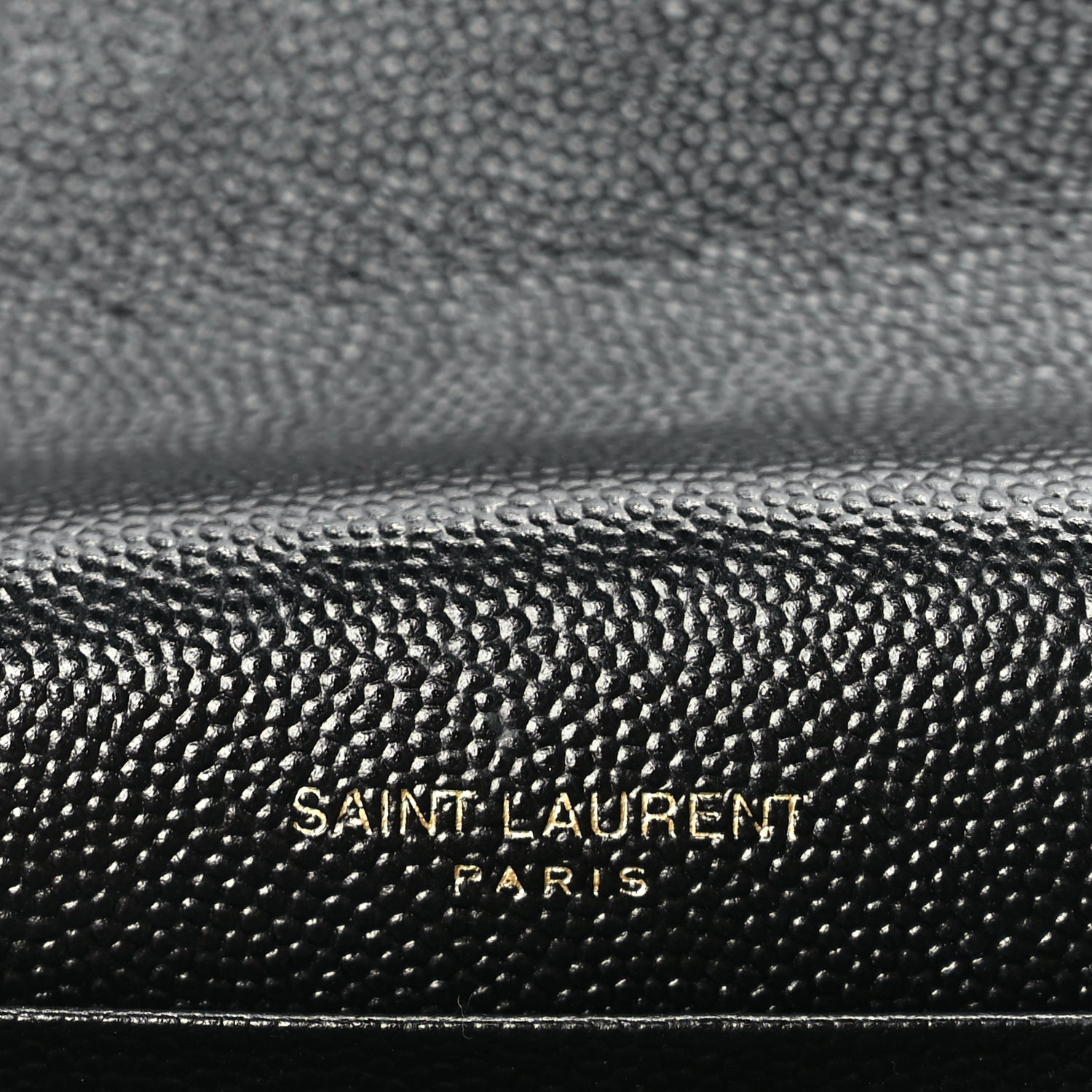 Saint Laurent Grain De Poudre Matelasse Chevron Monogram Envelope Chain Wallet Black 5 of 8