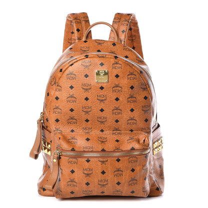 MCM Visetos Medium Side Studs Stark Backpack Cognac 1 of 14