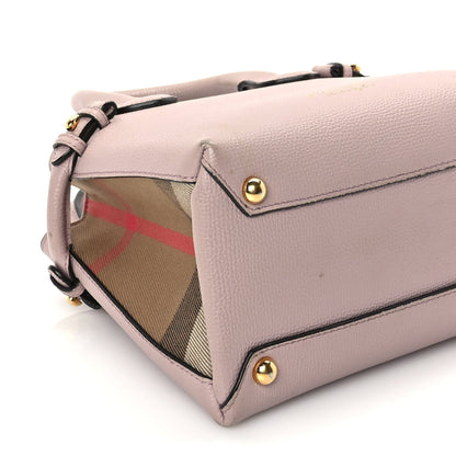 Burberry Derby Calfskin House Check Small Banner Tote Pale Orchid 7 of 8