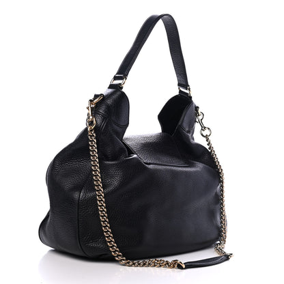 Gucci Pebbled Calfskin Medium Emily Hobo Black 2 of 4