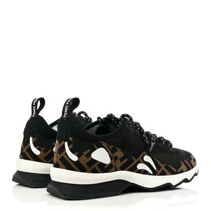 Fendi Technical Mesh Lycra FFreedom Patchwork Sneakers 37.5 Black Tobacco 5 of 11