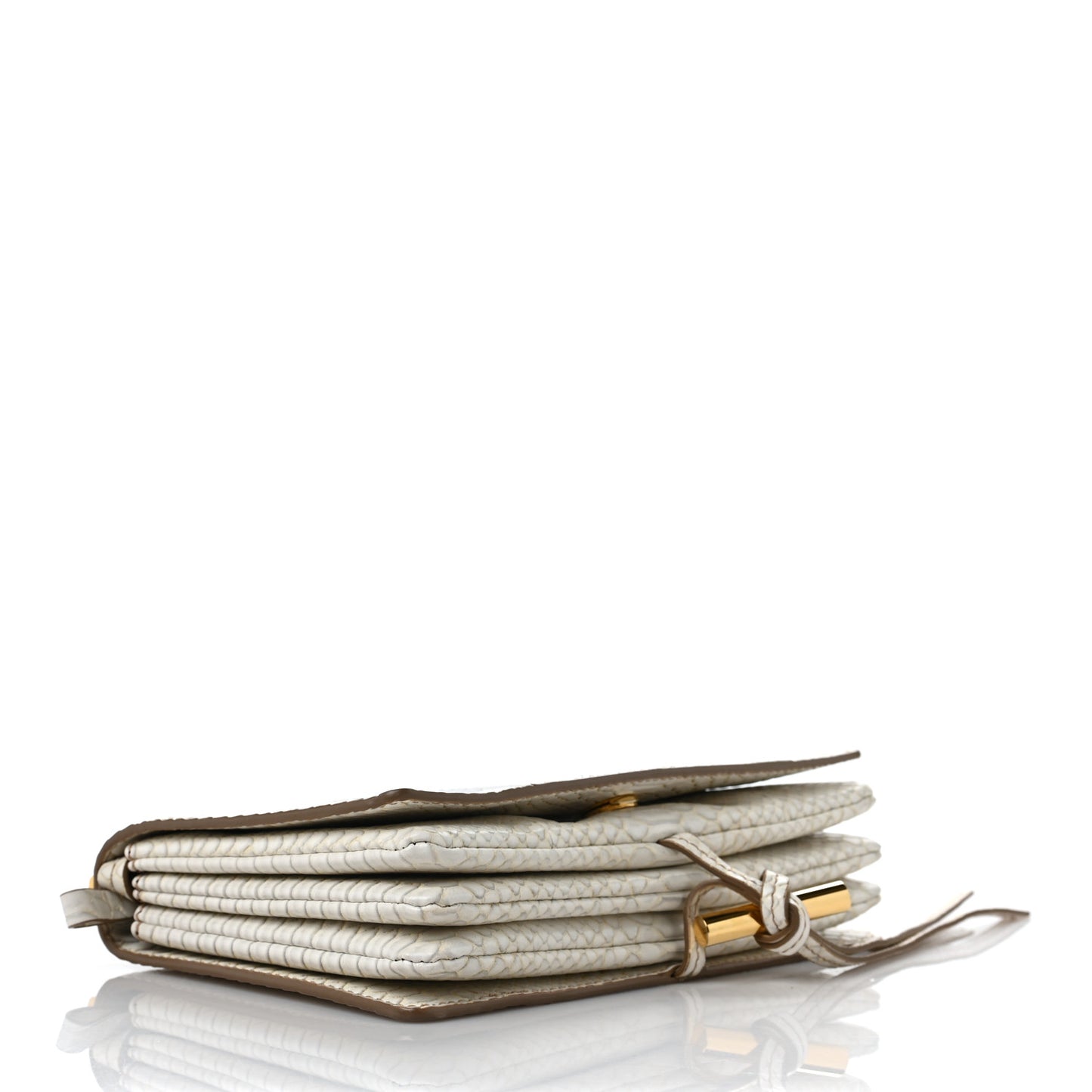 Alter Snake Embossed Small Flo Shoulder Bag Ivory