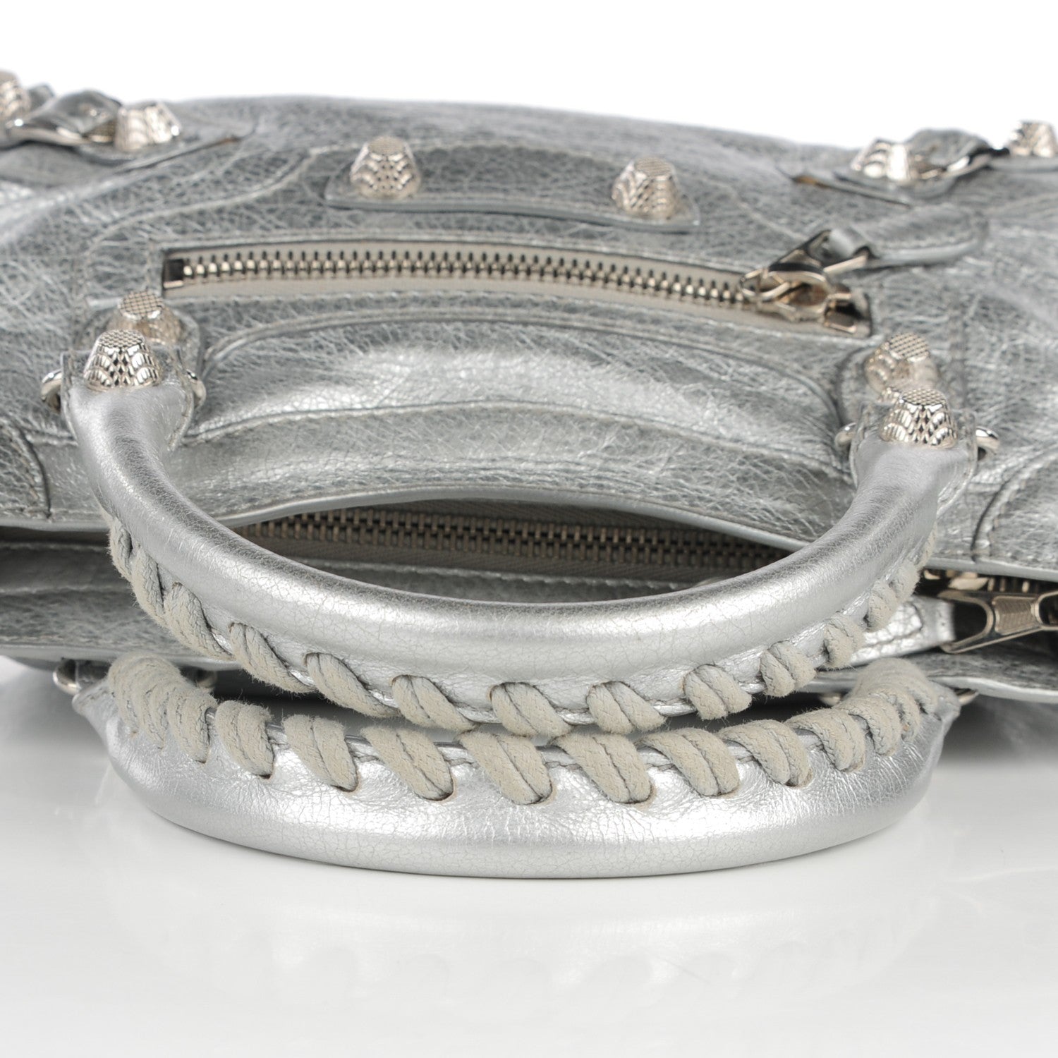 Balenciaga Agneau Giant 12 Silver Hardware Mini City Gris Aluminum 5 of 8