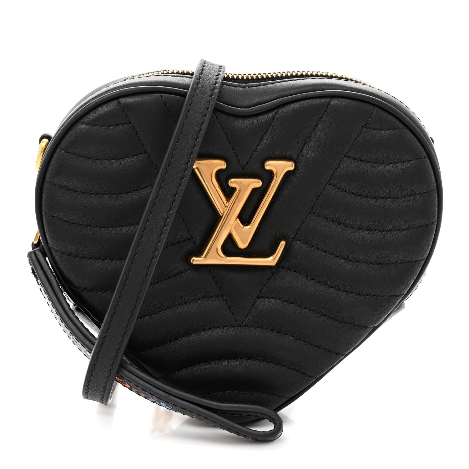 Louis Vuitton Calfskin New Wave Heart Bag Black 1 of 13