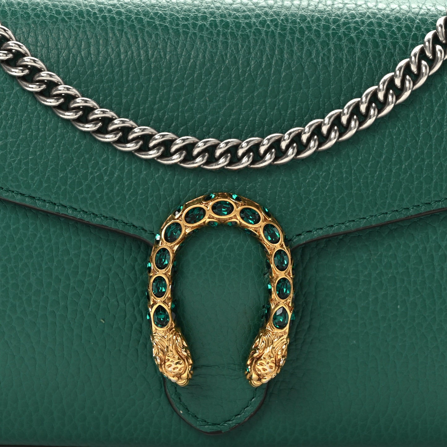 Calfskin Mini Dionysus Chain Wallet Emerald