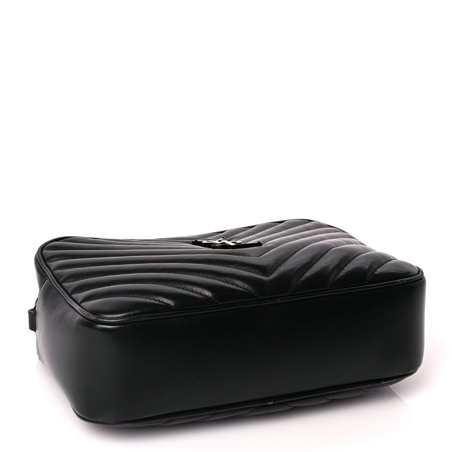 Saint Laurent Calfskin Matelasse Monogram Monochrome Lou Camera Bag Black 3 of 8