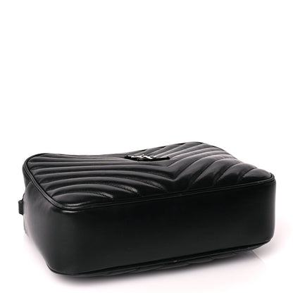 Saint Laurent Calfskin Matelasse Monogram Monochrome Lou Camera Bag Black 3 of 8