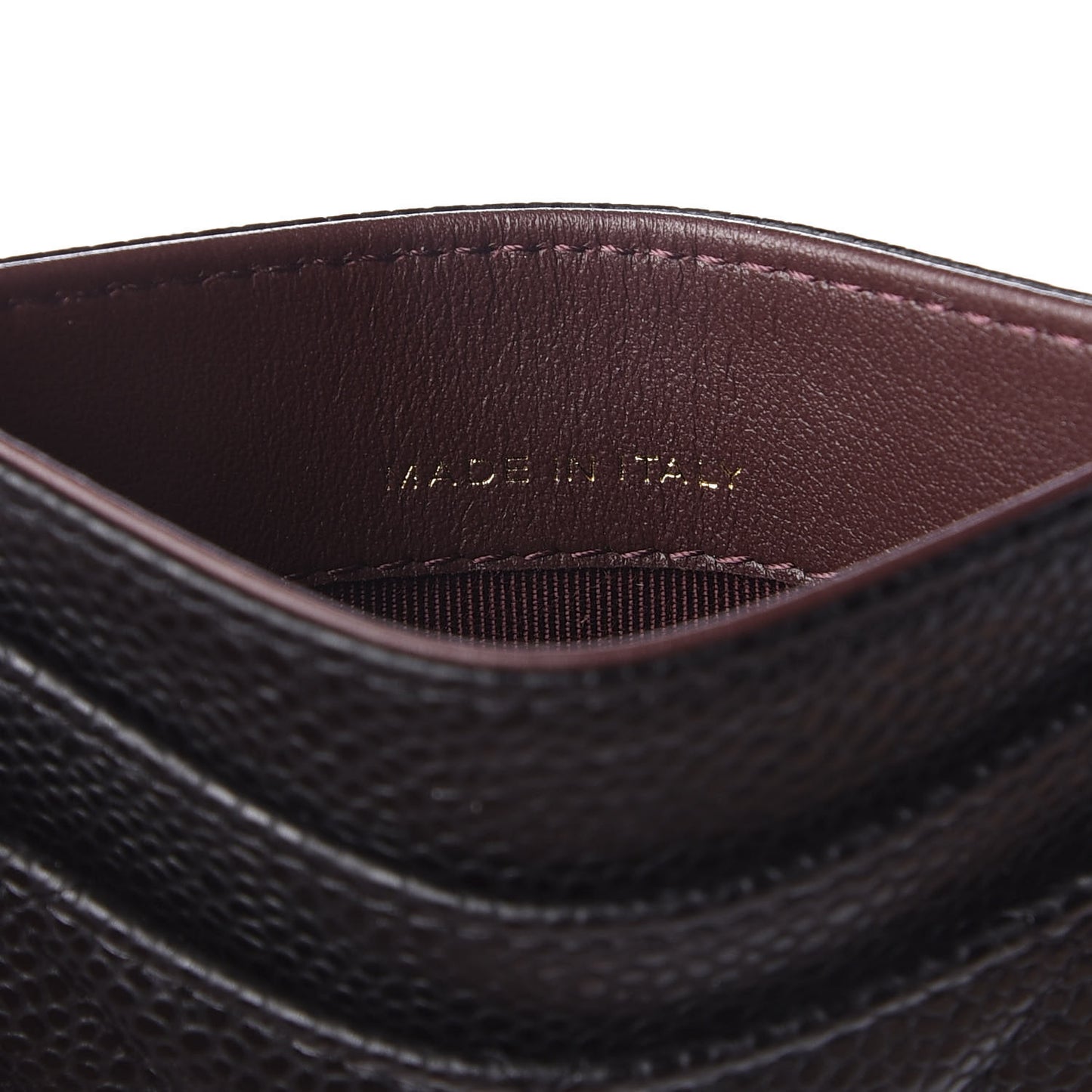 Caviar Quilted Card Holder Black