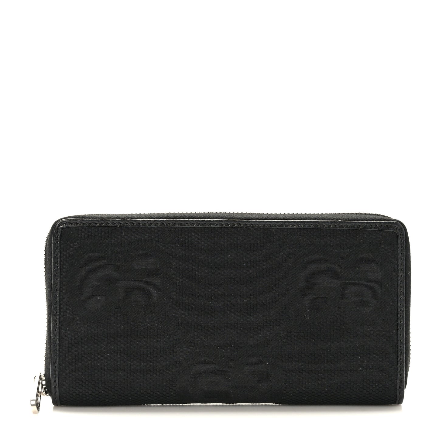 Canvas Monogram Jumbo GG Textured Dollar Calfskin Continental Wallet Black