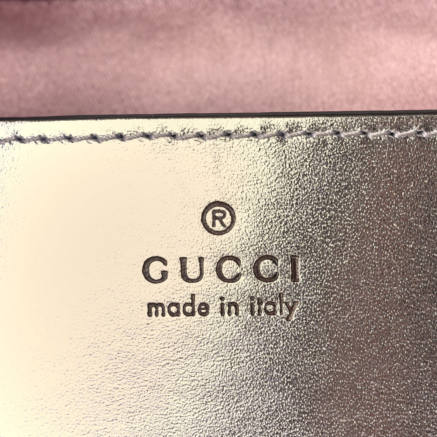 Gucci Iridescent Nappa Chevron Matelasse Mini GG Marmont Shoulder Bag Iridescent Escape Pink 5 of 8