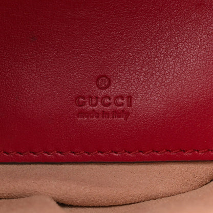 Gucci Calfskin Matelasse Mini GG Marmont 2.0 Bucket Bag Hibiscus Red 6 of 7