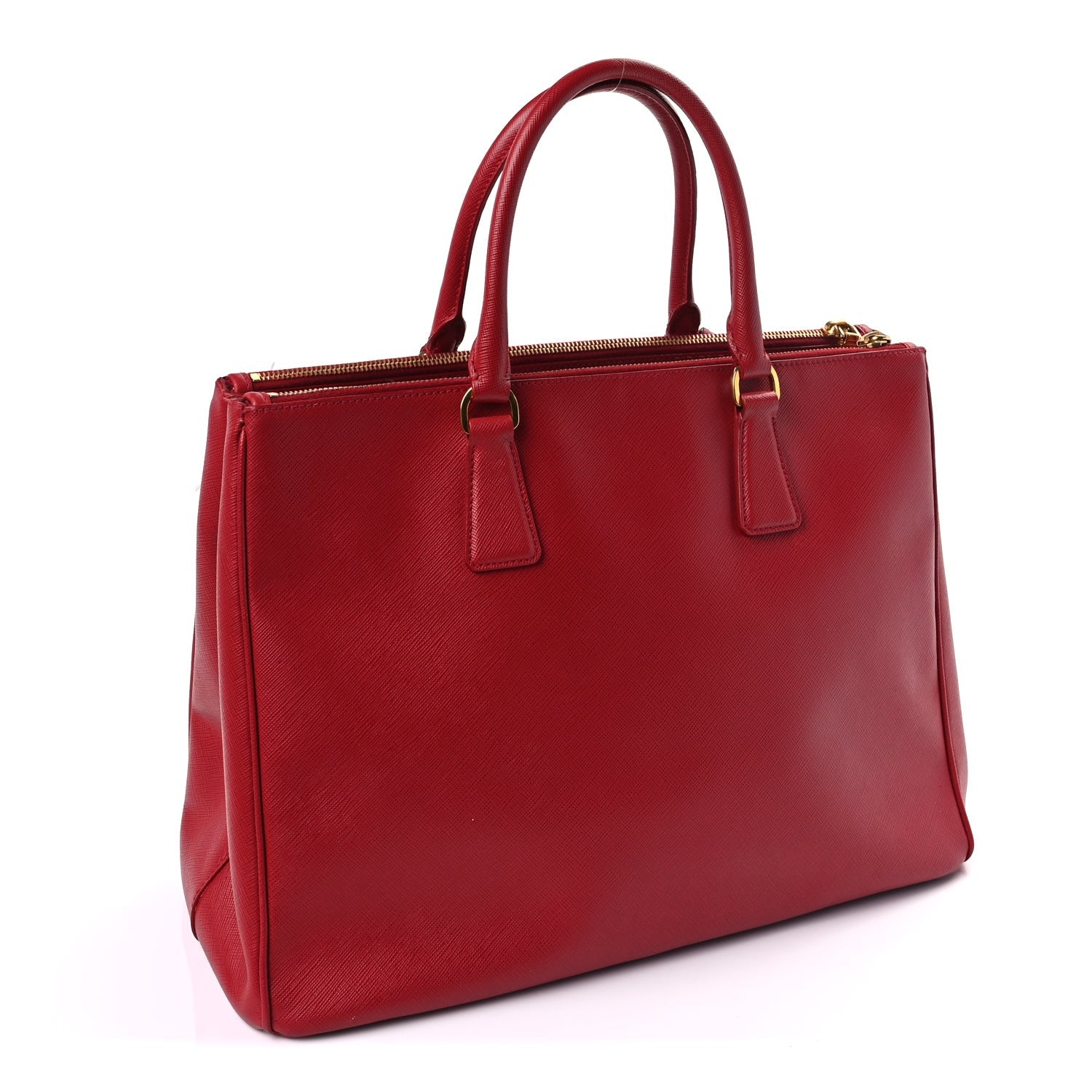 Prada Saffiano Lux Large Galleria Double Zip Tote Fuoco 2 of 8