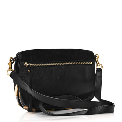 Chloe Suede Smooth Calfskin Medium Kurtis Shoulder Bag Black 2 of 12