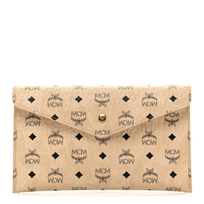 MCM Visetos Envelope Clutch Beige 1 of 6