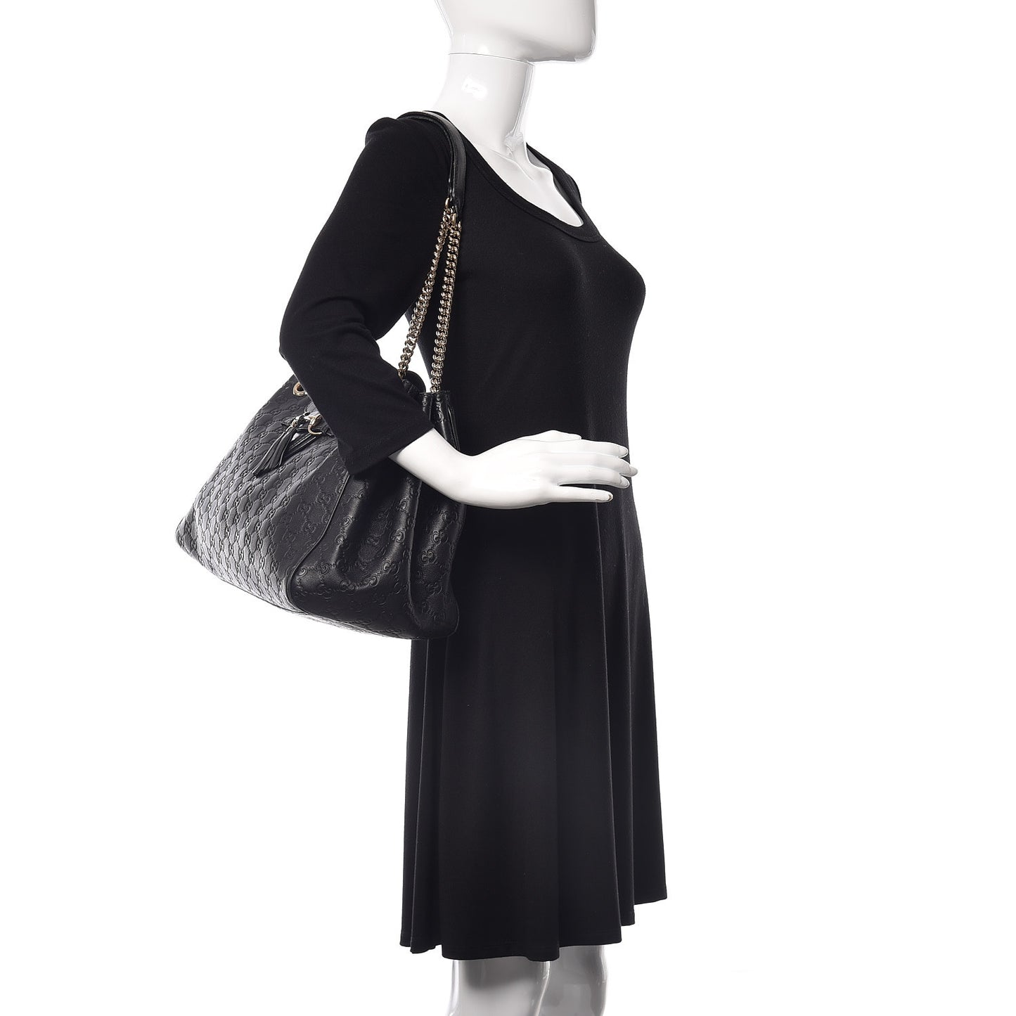 Guccissima Medium Emily Shoulder Bag Black