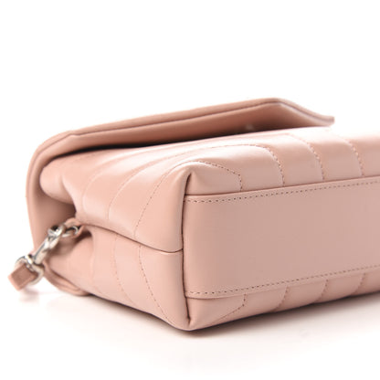 Saint Laurent Calfskin Y Quilted Monogram Toy Loulou Crossbody Bag Pale Pink 6 of 9