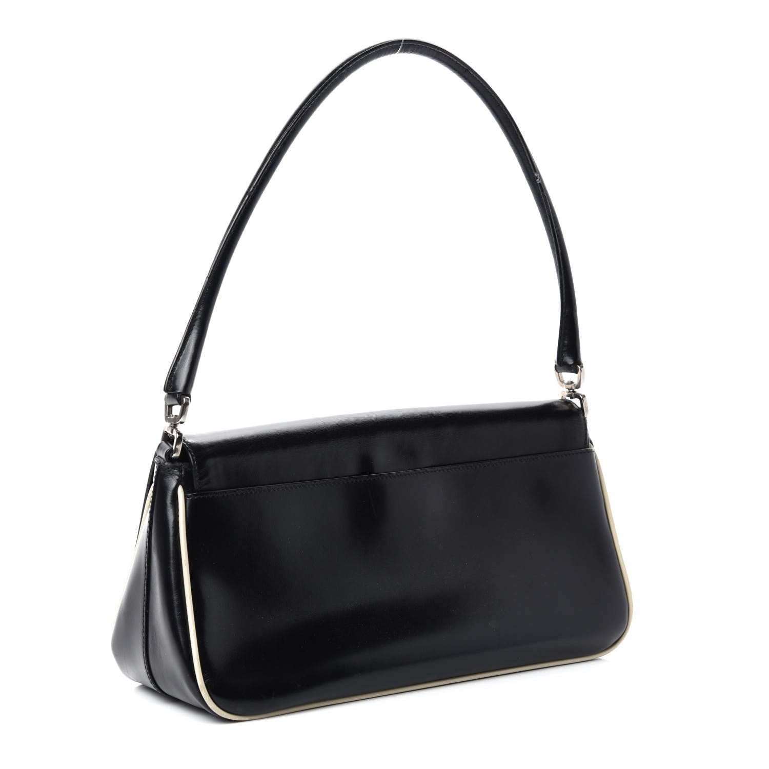Prada Spazzolato Shoulder Bag Black 3 of 11