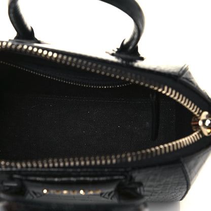 Givenchy Calfskin Crocodile Embossed Mini Antigona Black 5 of 12