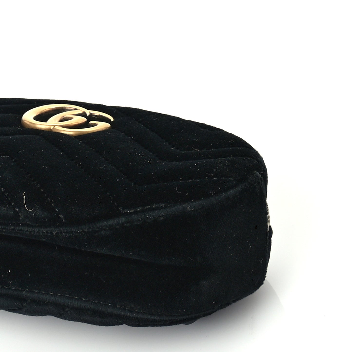 Velvet Matelasse GG Marmont Belt Bag  95 38 Black