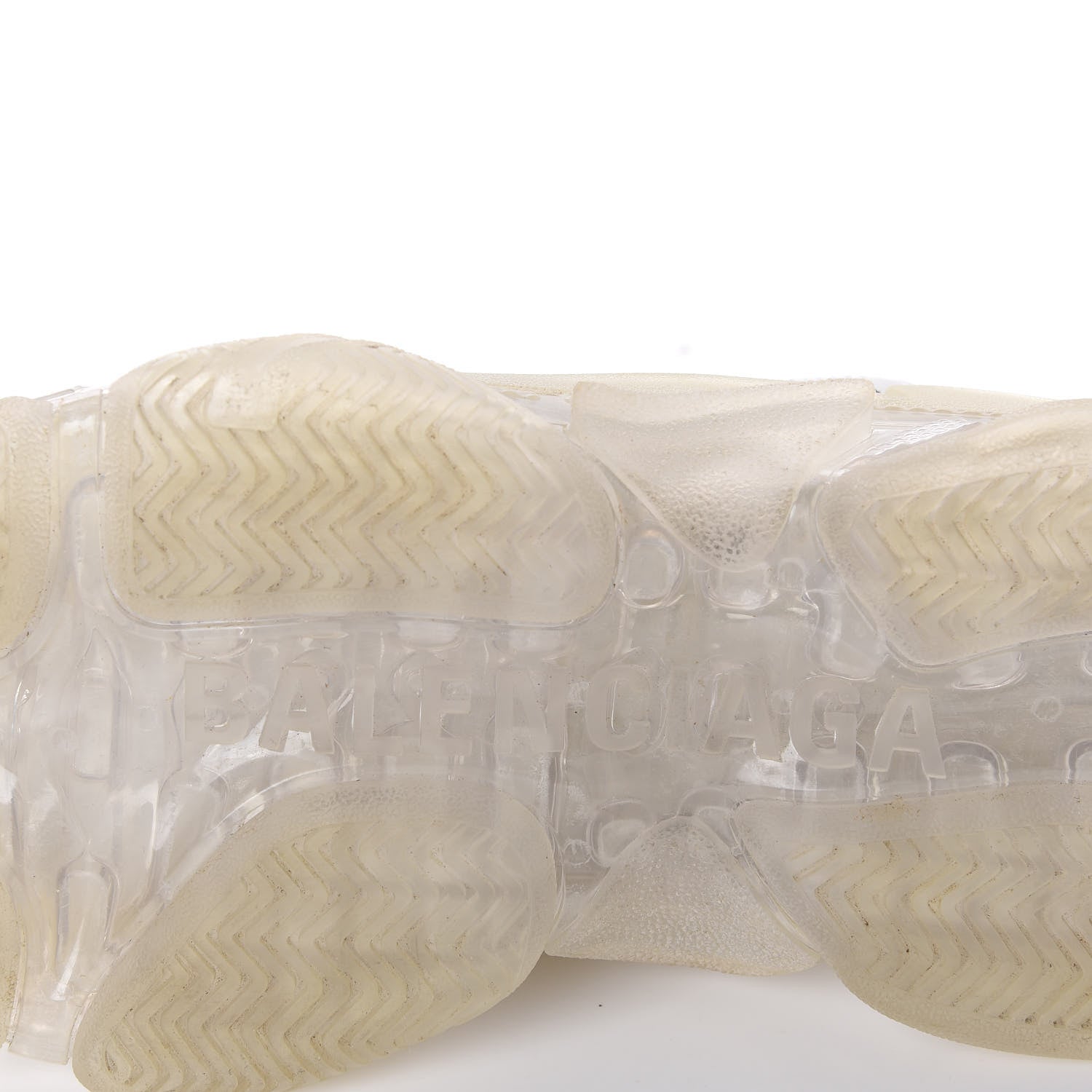 Balenciaga Fabric Mesh Clear Sole Womens Triple S Sneakers 35 White 8 of 8