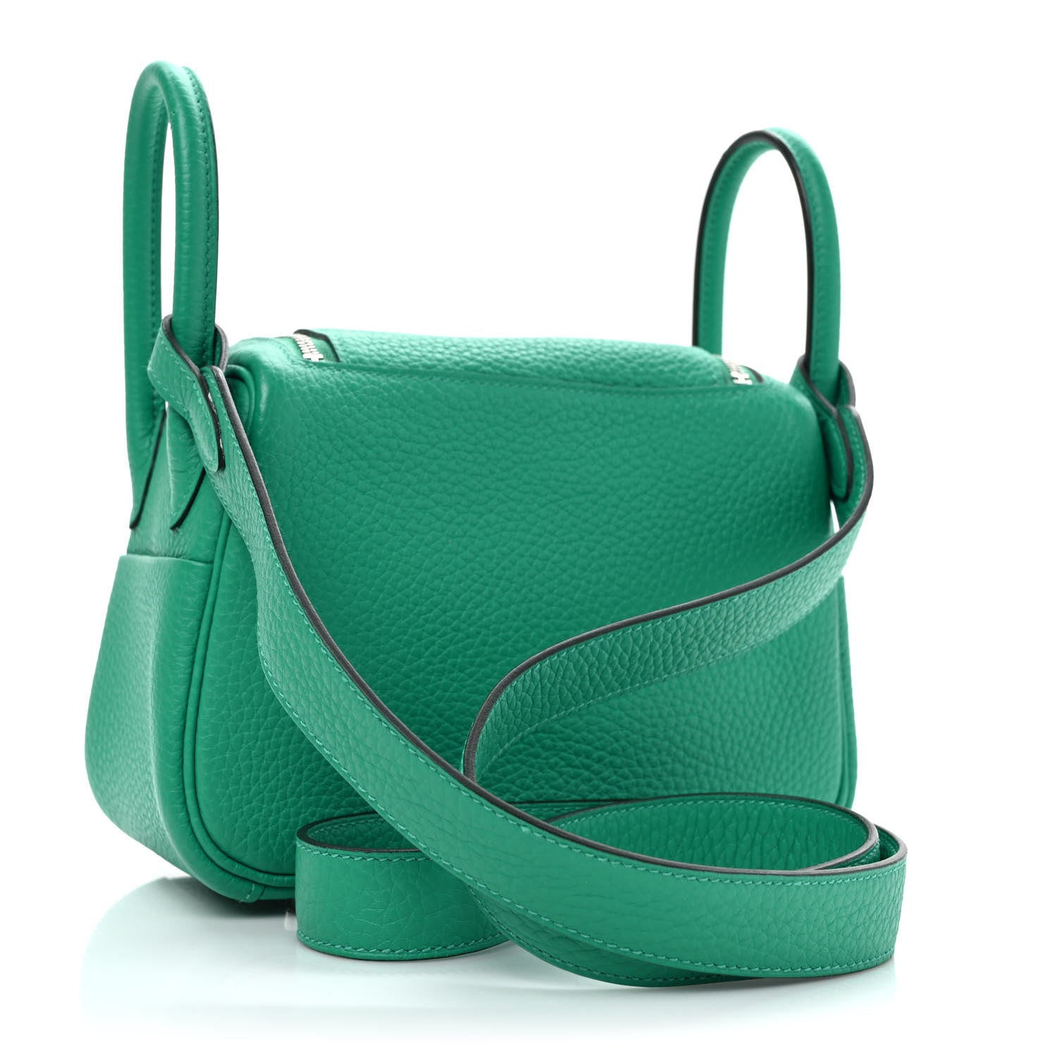 Hermes Taurillon Clemence Mini Lindy 20 Menthe 3 of 9