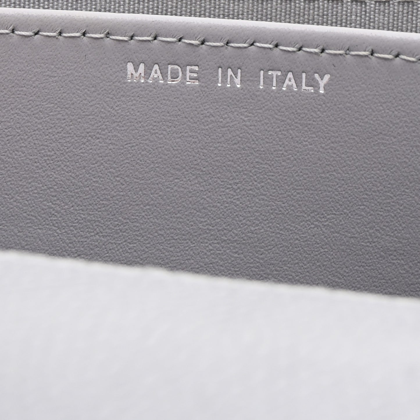 Caviar Chevron Quilted Card Holder Flap Wallet Grey