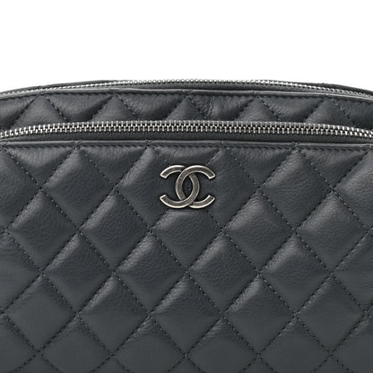 Chanel Calfskin Quilted Waist Bag Dark Grey 8 of 15