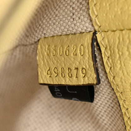 Gucci Monogram Jumbo GG Textured Dollar Calfskin Mini Ophidia Bucket Bag Beige Banana 7 of 10