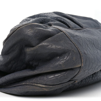 Fendi Crinkled Lambskin Mia Tote Blue 9 of 10