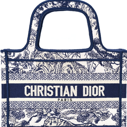 Christian Dior Canvas Embroidered Mini Toile De Jouy Book Tote  Blue 6 of 7
