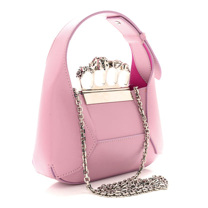 Alexander McQueen Calfskin Mini The Jeweled Hobo Antique Pink 3 of 11