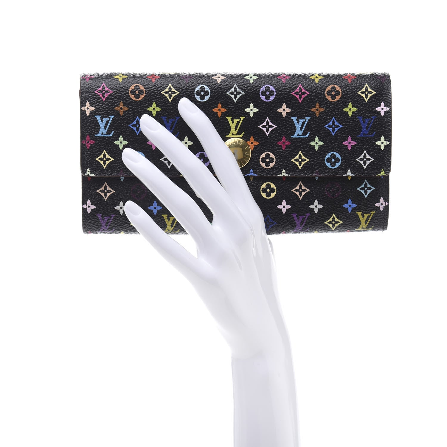 Louis Vuitton Monogram Multicolor Sarah Wallet Black Grenade 2 of 11