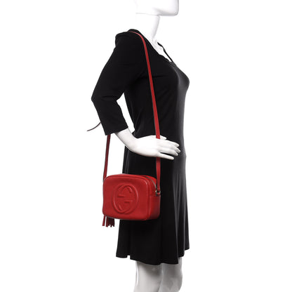 Gucci Pebbled Calfskin Small Soho Disco Bag Tabasco Red 2 of 14