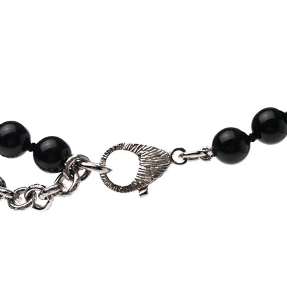 Chanel Pearl Bead CC Double Strand Necklace Black 5 of 6
