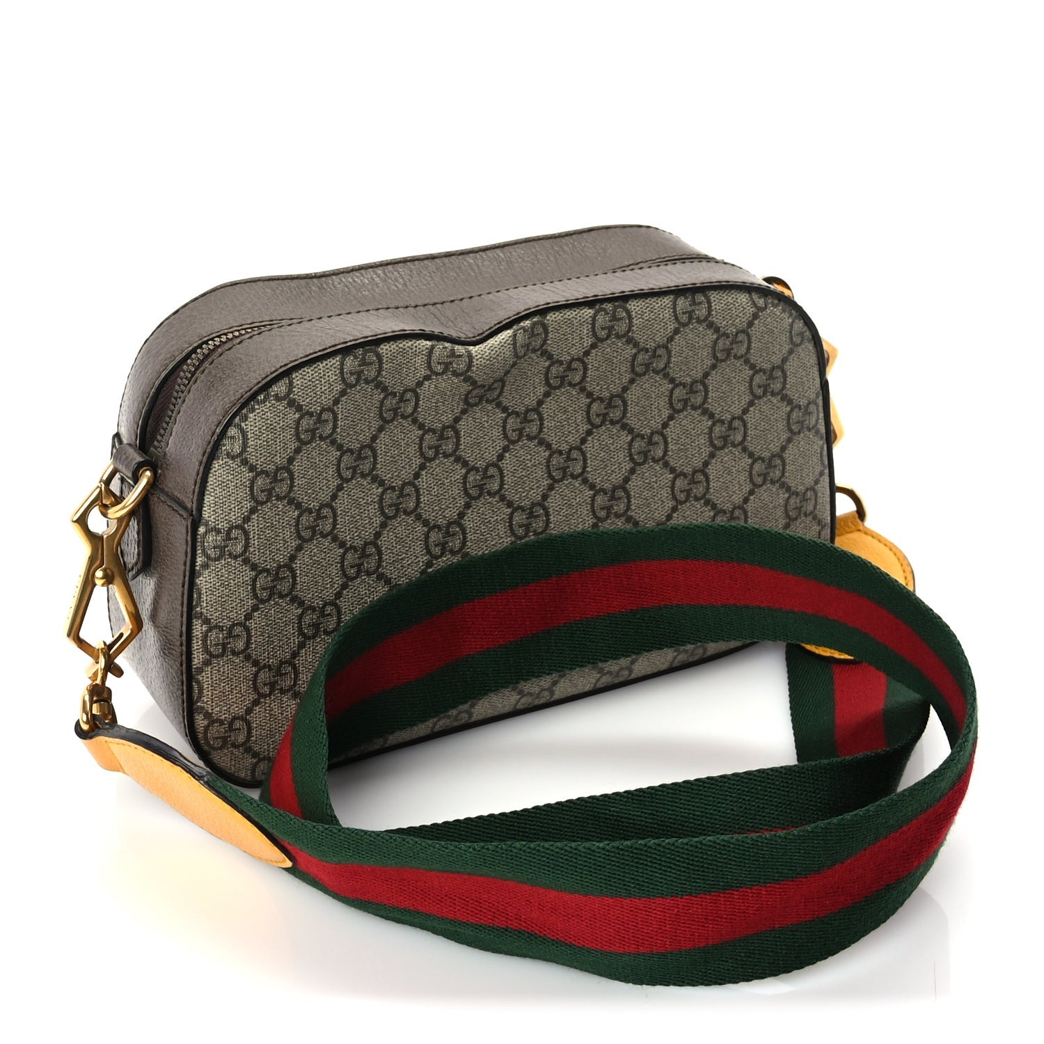 Gucci GG Supreme Monogram Web Neo Vintage Shoulder Bag New Acero Crop 2 of 8