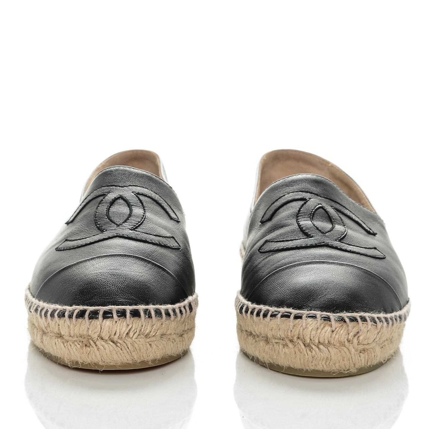 Lambskin CC Espadrilles 39 Black