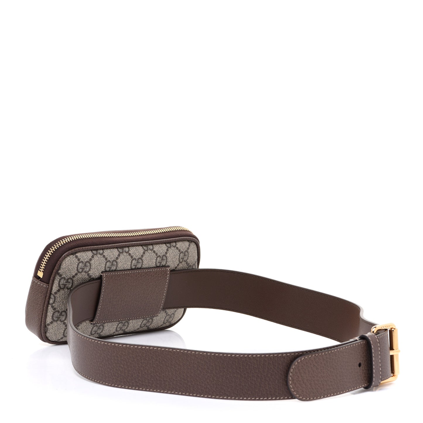 GG Supreme Monogram Web Ophidia Belted iPhone Case 95 38 Dark Brown