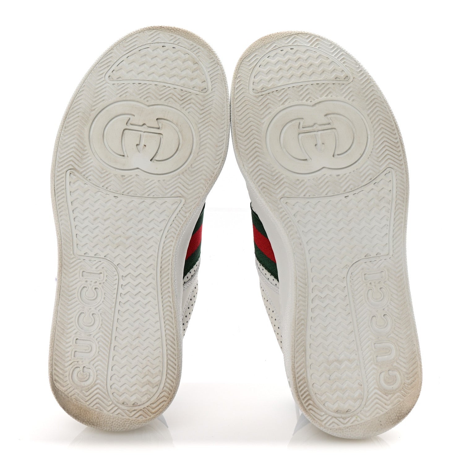 Gucci Calfskin Web Perforated Womens Platform 55mm Sneakers 36 White Bright Splash 6 of 7