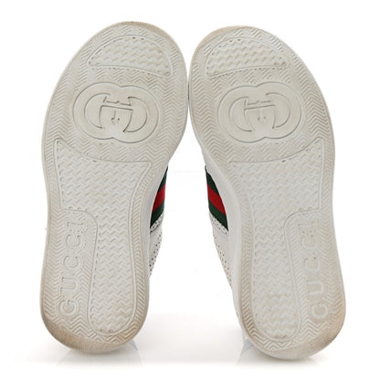 Gucci Calfskin Web Perforated Womens Platform 55mm Sneakers 36 White Bright Splash 6 of 7