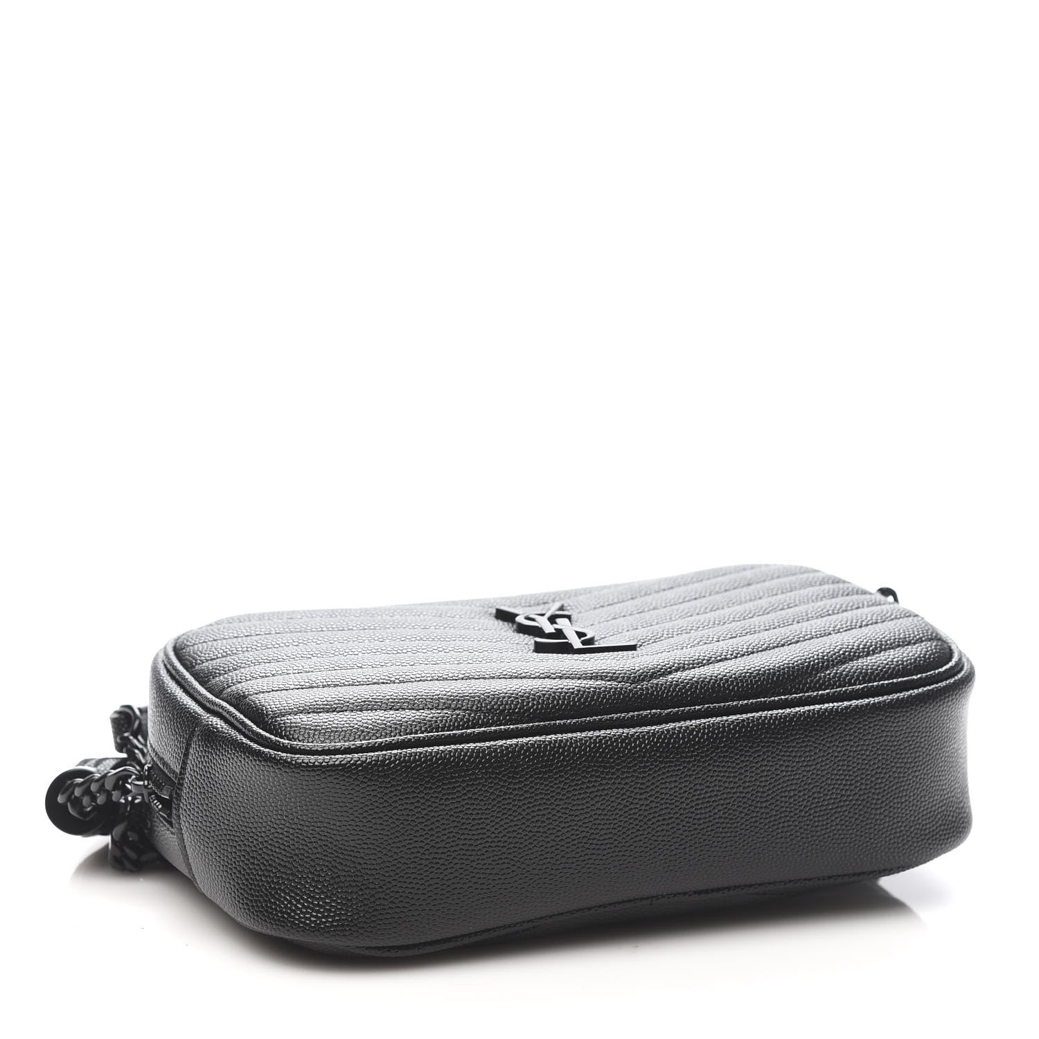 Saint Laurent Grain De Poudre Matelasse Monogram Mini Lou Camera Bag Black 4 of 10